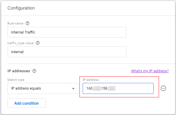 Configuration<IP address’