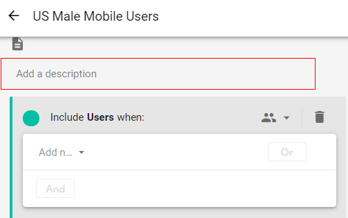 ‘Add a description’