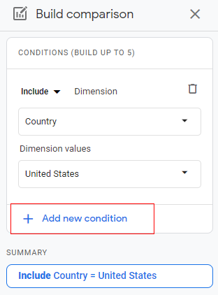 ‘+ Add new condition’.