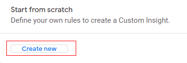 ‘Create new’ < ‘Start from scratch’.