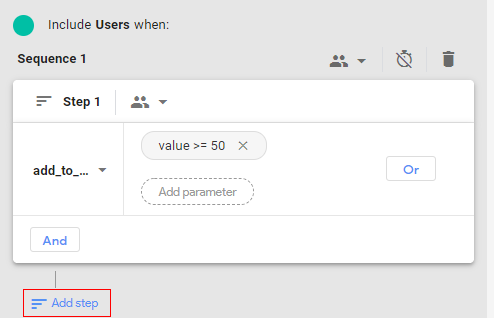 ‘Add step’
