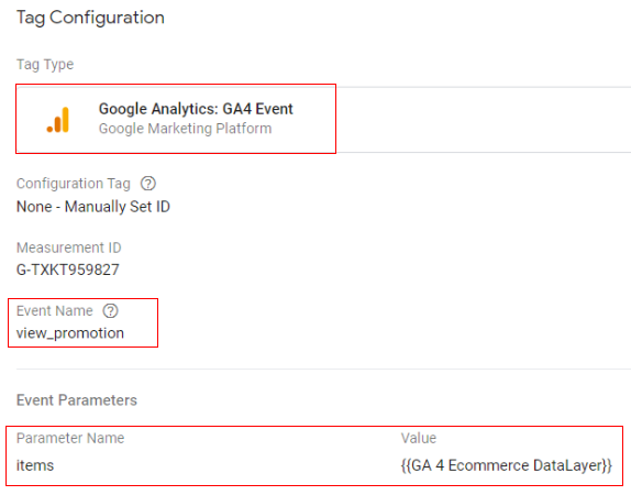 Google tag configuration:1
