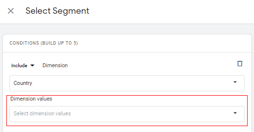 ‘Dimension values’ 