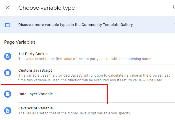 The data layer variable