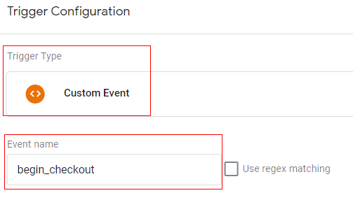 Trigger configuration: