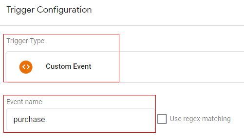 Trigger configuration:
