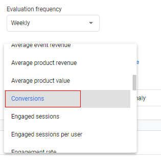 metric <  create the custom insights.