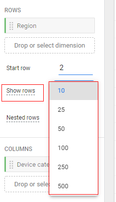 Report <rows