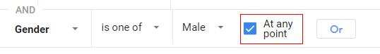 audience configuration < At any point