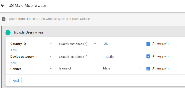 audience configuration