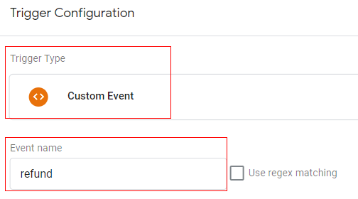 Trigger configuration:
