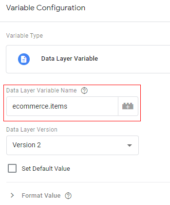 Ecommerce items