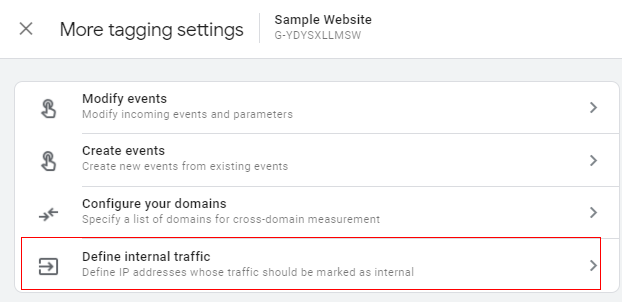 Define internal traffic’: