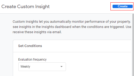 ‘Create custom insights