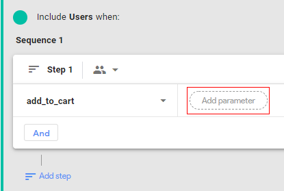 ‘Add parameter’