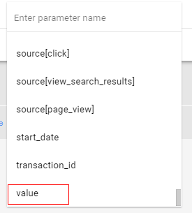 parameter ‘Value’.