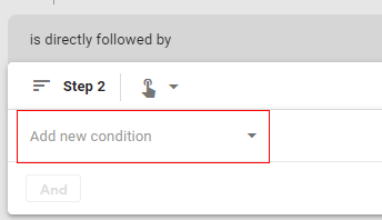 ‘Add new condition’< step 2