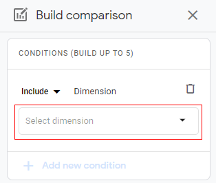 ‘Select dimension’