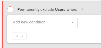 ‘Add new condition’.