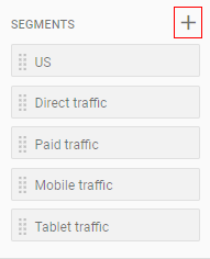 create a new segment <'+'