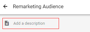 ‘Add a description’.