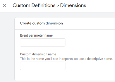 Custom dimensions