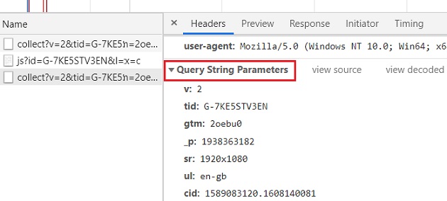 ‘Query String Parameters‘