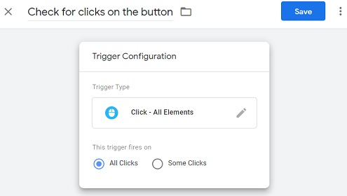 Trigger configuration