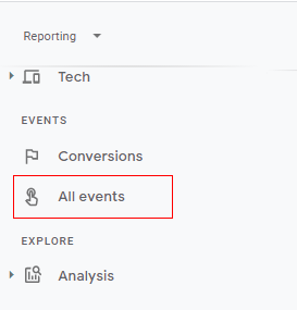 GA4<All events <reporting