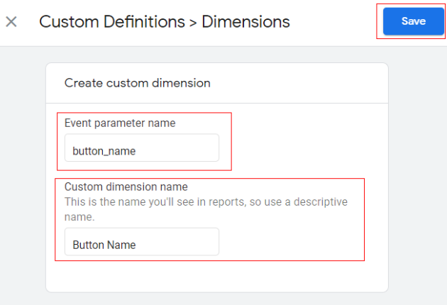 Custom Definitions>Dimensions