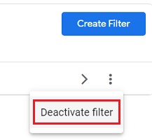 Deactivate filter