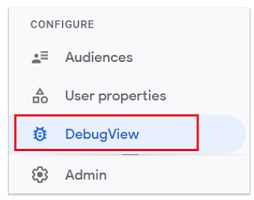 Debug view<GA4