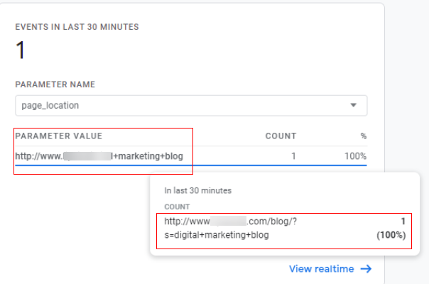 GA4<page location parameter value