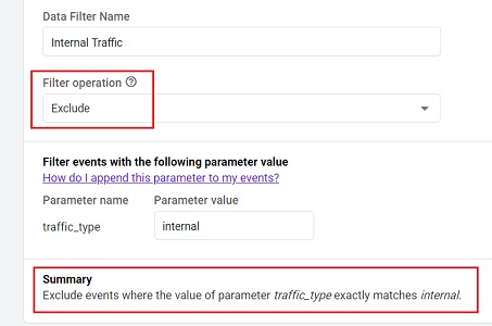 Data Filter operations in GA4<Exclude
