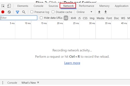 Network tab