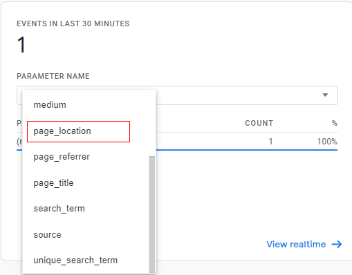 GA4<page_location parameter