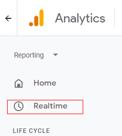 GA4<real time check