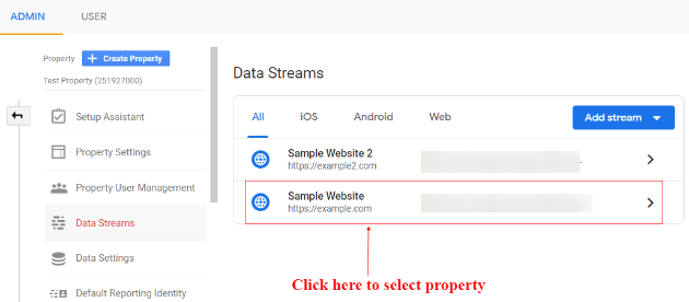 cross domain tracking<'sample website'