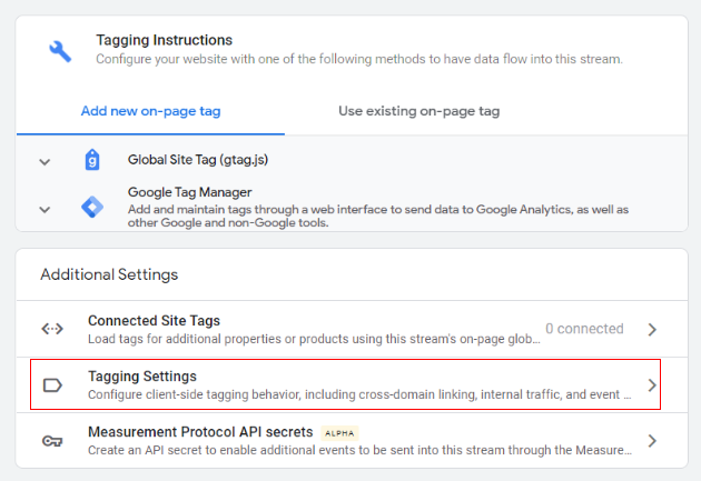 cross domain tracking<"tagging"