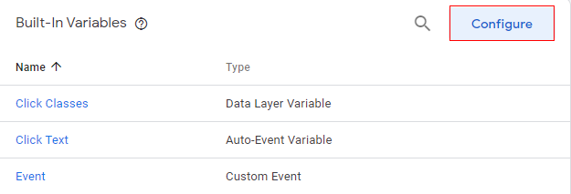 tracking<variable<configure