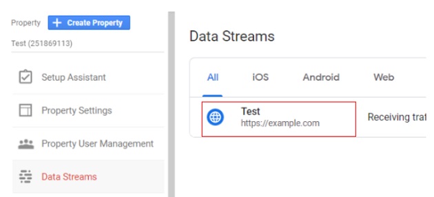 web data stream: